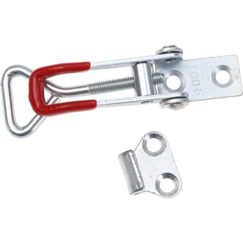 Adjustable Toolbox Case Metal Toggle Latch Catch Clasp Length Silver+Red