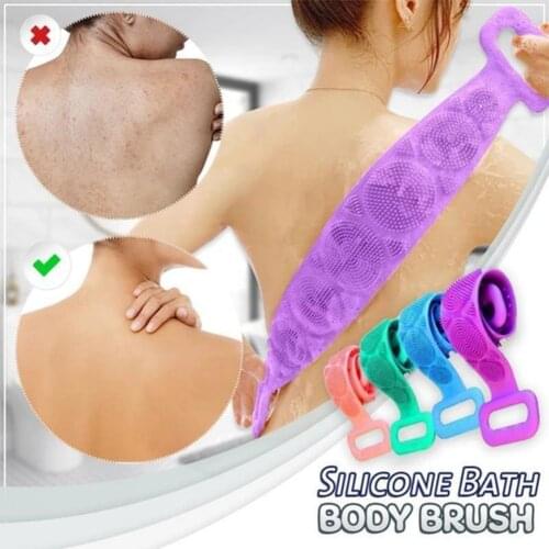 Silicone Body Sponge Brushes Bath Towels Body Scrubber Rubbing Back Peeling Massage Shower Scrubber Skin Clean Brushes