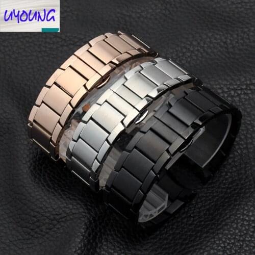 UYONG stainless steel strap adapter AR2447 2448 2432 2433 2434 watch strap men 22mm
