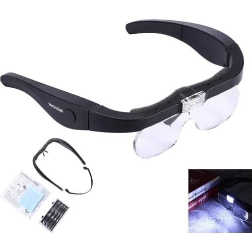 Glasses Magnifier Led Magnifier Four Magnifications USB Rechargeable Reading Magnifier Jewelers Magnifying Glass