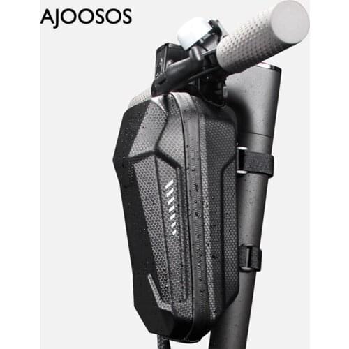 Electric Scooter Handlebar Bag Large Capacity Package Waterproof EVA PU Material Hard Shell Black Pack for Bike Bicycle Escooter