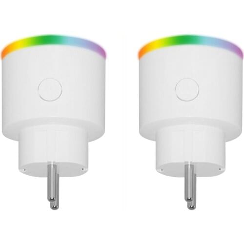 Wi-Fi Remote Control Smart Socket Mini Practical Timing Adjustable RGB LED Color Intelligent Plug with LED Indicator