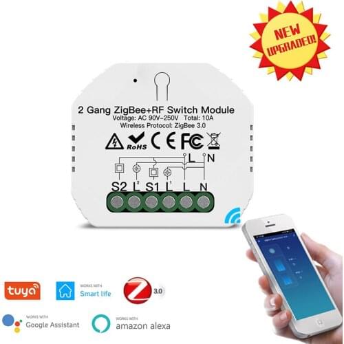 Tuya ZigBee 3.0 Smart Light Switch Module Smart Home Control Work with Alexa Google Home Hub Requried Home Automation