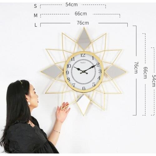 Unique Wall Clocks Chic Modern Design Large Luxury Industrial Geometric Loft Style Novelty House Timer Reloj Pared Home Decor E5