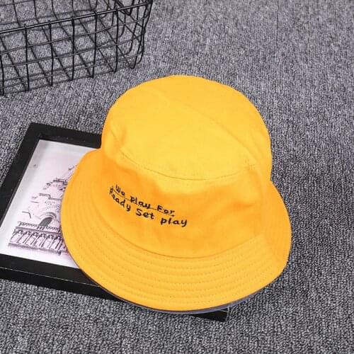 We Play For Ready Set Play Embroidery Bob Hat Chapeu Femmes Hip Hop Cap Men Rapper Fans Bucket Hat Panama Hats YY168