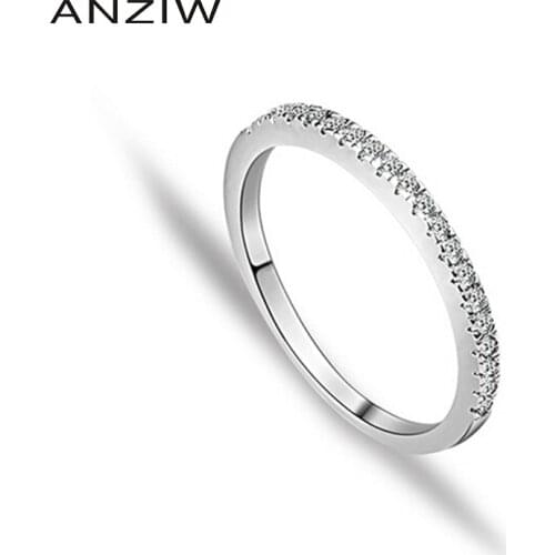 Classic Row Drill Engagement Ring 925 Sterling Silver Rings for Women Wedding Rings Anel Aneis Ouro Anillos Party Gift
