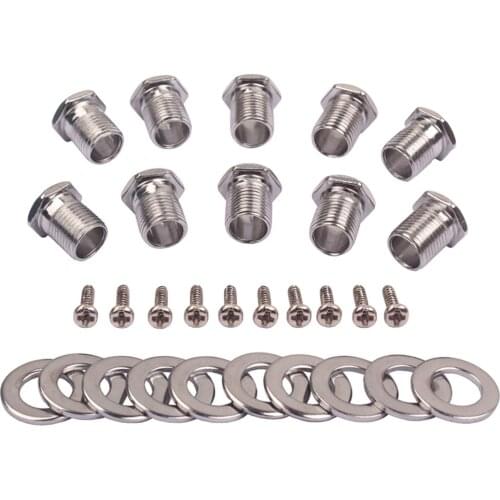 10 Sets Hex Threaded Bushing Ferrules for Box Guitar Tuning Peg Tuner Machine Heads DIY