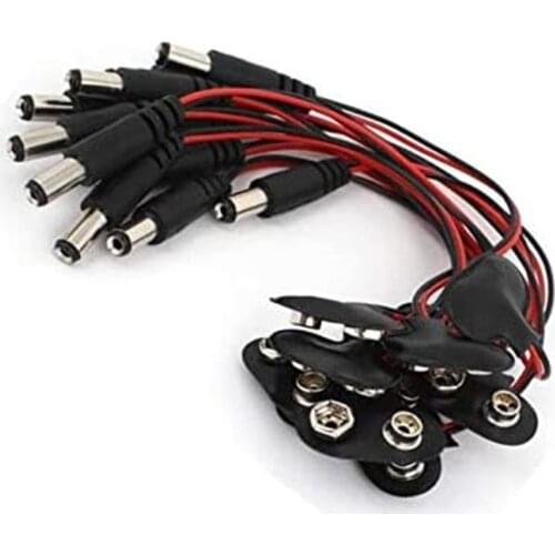 10pcs 9V Battery Button Power Cable Battery Buckle Snaps Power Cable Connector DC For DIY Jack Connector