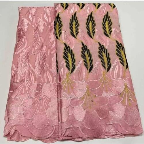 2.5+2.5yards African Dry Lace Fabric High Quality 100%Cotton Lace French Lace Fabric With Stones Swiss Voile Lace In Switzerland