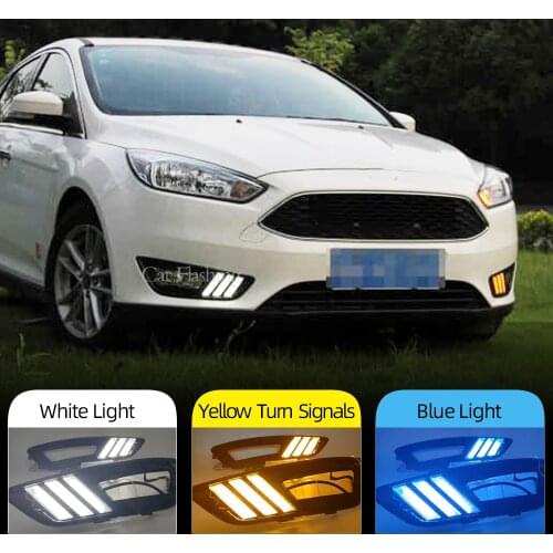 CSCSNL 2Pcs Turn Signal 12v LED Auto Car DRL daytime running light Bumper Front Fog lamp for Ford Focus 4 2015 2016 2017 2018