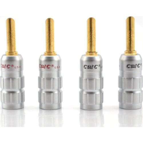4 pcs Hi-end CMC Pure Copper Speaker Cable Banana Plugs hifi Audio Grade connector