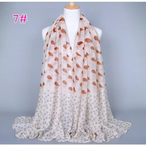 5pcs/lot colourful ladies wrap classic heart-shaped high quality scarves/scarf 7color fashion cotton shawls muslim hijab Solid