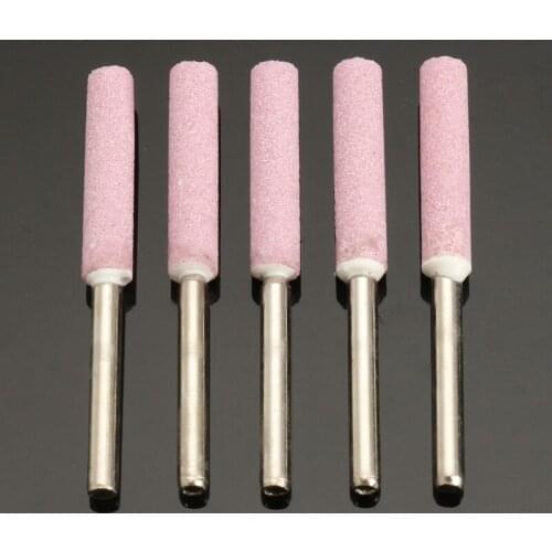 5PCS 3/16" 4.8mm Chainsaw Sharpener Burr Chain Saw Grinding Stone File