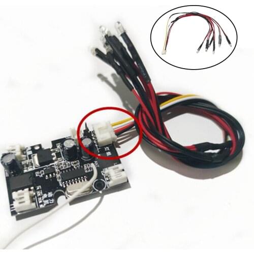 RC 6 Leds High Bright Spotlight Head Light Lamp Red White Yellow for WPL D12 1/10 RC Rock Crawler Car Truck Model DIY Accs