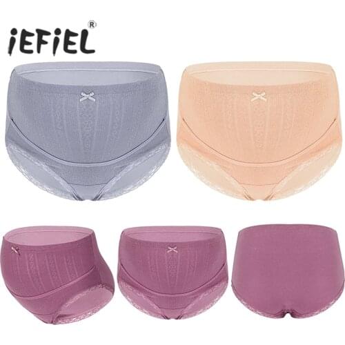 Maternity Pants Women High-Waist Cotton Breathable Panties Seamless Adjustable Belly Soft Underwear Pregnancy Briefs Intimates