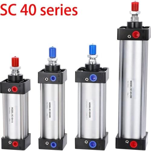 SC40 Series Bore 40mm Stroke 25-1000 Air Cylinders Double Acting Single Rod pneumatic Air cylinder price SC series cylinder