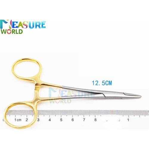 Dental Needle Forceps Holder Dentist Orthodontic Tweezers Stainless Steel Oral Pliers 5.11 6.3 7.08Inch Dental Lab Surgical Tool