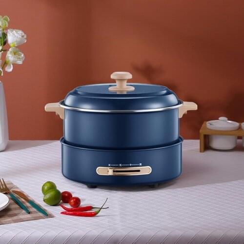 5L Electric Multi Cooker Household Electric Hot Pot Electric Heating Pot Split Type Removable Washable Non-stick