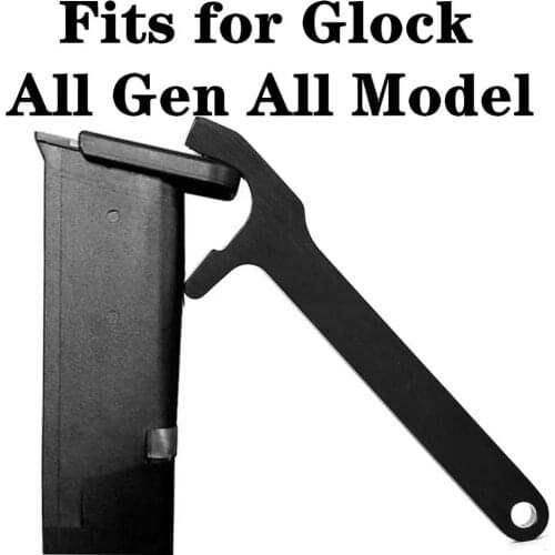 Magazine Disassembly Tool for Glock 17 19 20 25 26 43X 48 fits 9mm .40 .45 .357 Single Double Stack Mag Base Plate Removal Grip