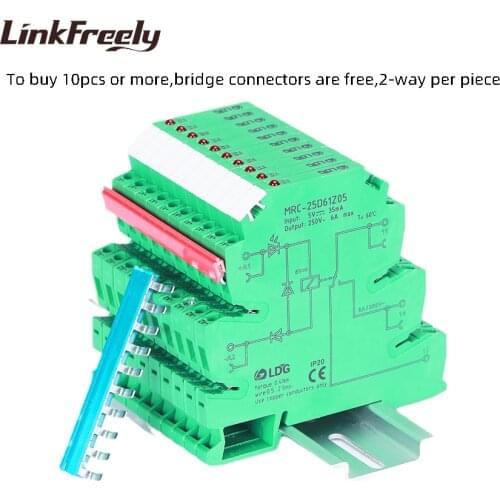 MRC-25D61Z05 10pcs 5VDC Smart PLC Electromagnetic Module Relay Switch Board 6A 250VAC/DC Ouput LED Coil Voltage Relay Din Rail
