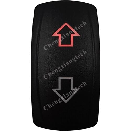 Red Led Car Boat Momentary Rocker Switch 7 Pins ARROWS (ON) OFF (ON) DPDT Toggle Switch 12V 24V for Carling Yatch Caravan