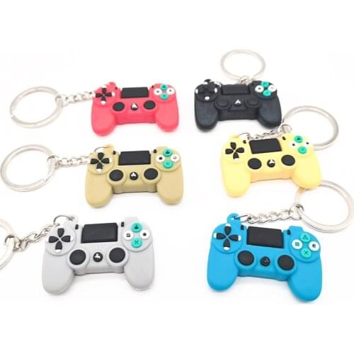 Fashion video gamepad playstation keychain for women men couple Game console handle car key chains pendant charm trinket jewelry