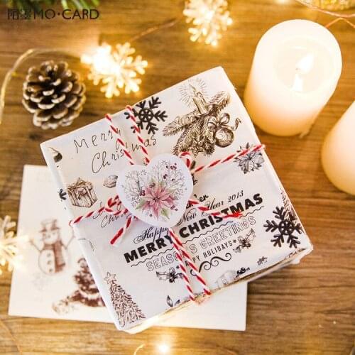 45 pcs/pack Christmas Wreath Decorative Sticker Set Diary Album Label Stickers DIY Stationery Stickers Gift Diary Deco Pack