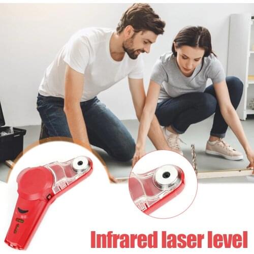 Drill Guide Collector 2 In 1 Laser Leve Horizontal Line Laser Locator With Measuring Range Vertical Measure Tape Measuring Tools