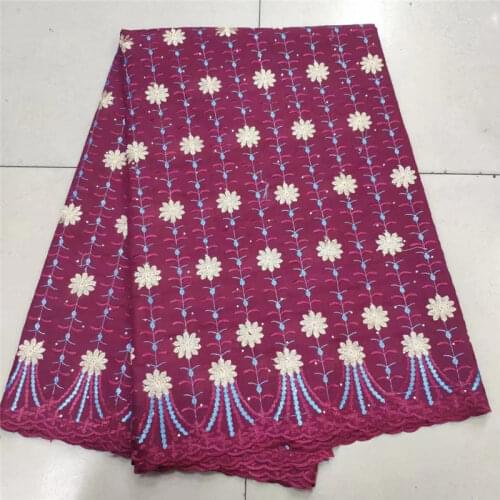 New Design voile fabric High Quality Embroidered swiss voile lace Fabric Nigerian Lace 5 Yards For Dress