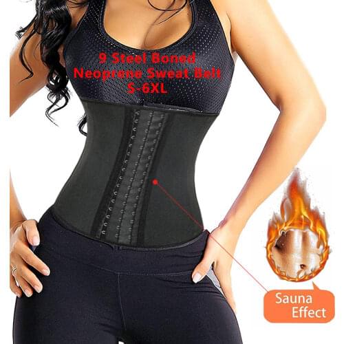 Waist Trainer Cincher Sport Sauna Sweat Belt Neoprene Body Shaper Weight Loss Fat Burner Trimmer Band Tummy Shaper Plus Size XL