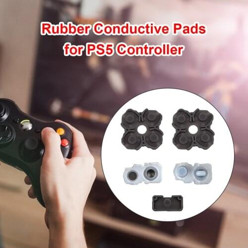 Conductive Rubber Pads for PlayStation 5 PS5 Controller Buttons Contact Silicone Gaming Replacement Repair Parts