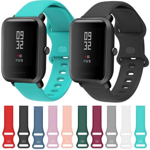 For Huami Amazfit Bip Strap New 20mm Silicone Sport Replacement Watchband For Amazfit Bip S/Bip U/Bip U Pro Easy Fit Bracelet