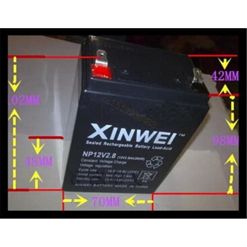 Storage Batteries 12V 2.8Ah lead acid rechargeable battery UPS uninterruptible power supply, emergency lights, Free shipping