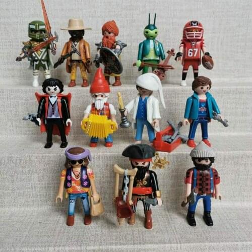 High quality boys and girls Playmobils pirates knight Girls and boy Polly pocket building block Educational toys