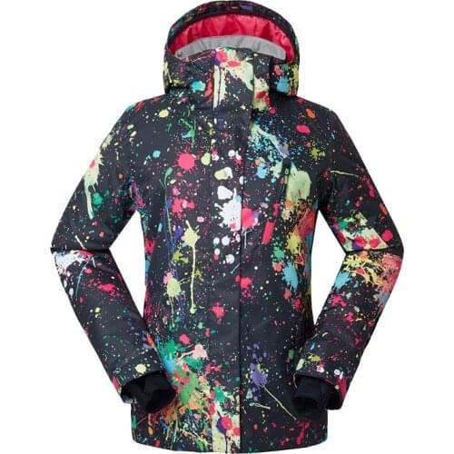 GSOU SNOW Ladies Ski Suit Outdoor Single Double Board Windproof Waterproof Ski Jacket Winter Warm Breathable Cotton Clothes