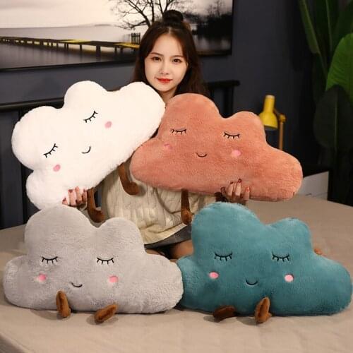 1pc 55CM Kawaii Sky Series Cloud Plush Toys Stuffed Soft Pillow Sofa Cushion Cute Appease Dolls For Children Kids Decor Gift