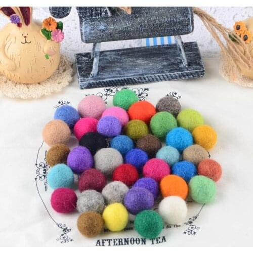 100pcs/lot 20mm wool Felt Balls Garland Party Decor Wedding Decorations Colourful Kids Room Decor Fun Home Decor Diy Craft