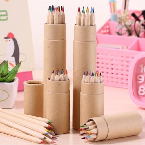 12 Color Small Pencil Painting Pen Color Lead Pencil Office Stationery writing painting for students Drawing color