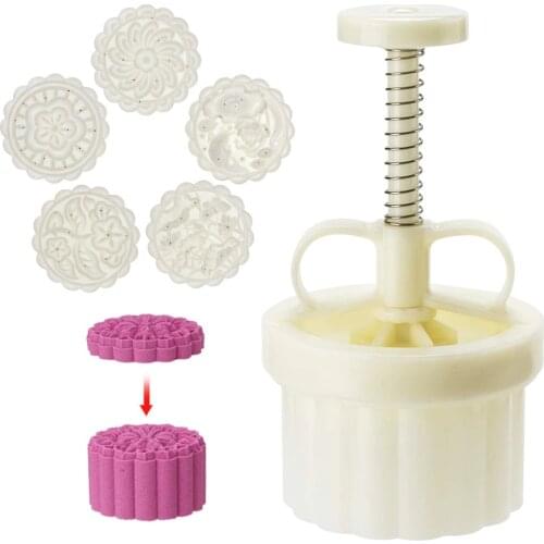 150g Cookie Stamps Moon Cake Mold Thickness Adjustable Christmas Cookie Press DIY Hand Press Cutter Store