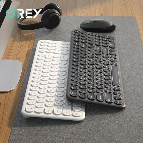 2.4G Wireless Silent Gaming Keyboard And Mouse Round keycap Keyboard Gaming Mouse For Macbook PC Gamer Computer Laptop Keyboard