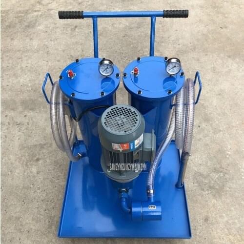 3μm Double Barrel Fine Hydraulic Oil Filter Machine 100L/min High Precision Low Noise Engine Diesel Lubricating Oil Purifier