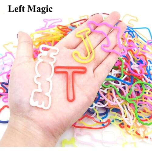 30pcs Heart / Star / Shaped Rubber Band - Professional Magic Tricks Multicolor Elastic Assorted Braiding Bands Magic Props