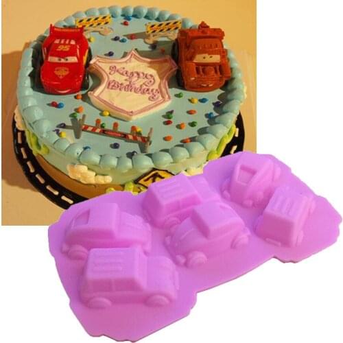 6 Even Car Silicone Chocolate Mold Silicone Soap Mold K050