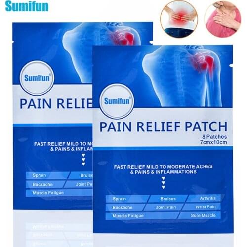 Sumifun 8/16/40Pcs Pain Relief Patch Blue Muscle Pain Wrist Pain Bruises Stress Relaxation Medical Plaster Joint Pain Patches