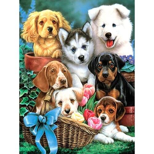 Cute Puppies Dogs Diamond Painting animal Full Drill 5D Nouveaute DIY Mosaic Embroidery Cross Stitch home decor gifts