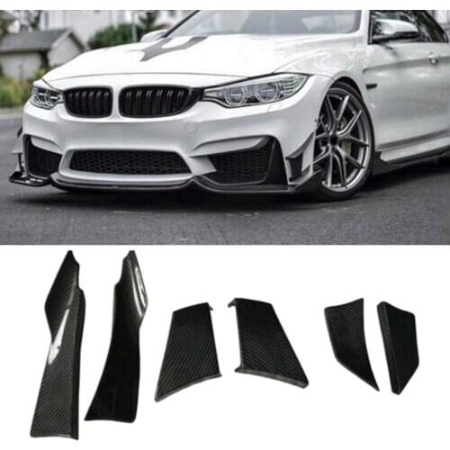 Car Front Bumper Protector Lip Wing Splitter Diffuser Spoiler Collision Strip For BMW F80M3 F82M4 Car Accessories