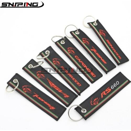 Motorcycle Embroidery Key Holder Chain Collection Keychain Keyring For Aprilia SHIVER RS660 RSV4 FUTURR 1000 CAPONORD TUONO