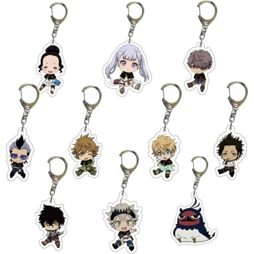 Black Clover Asta Character Keychain Cosplay Acrylic Key Chain Pendant Keyring