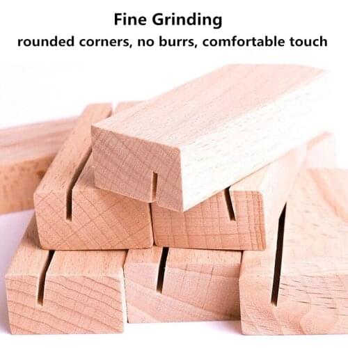 Wood Base Table Numbers Sign Stand Place Card Holder Display Stands Photo Stand Table Name Card Holder Memo Note Card Holder