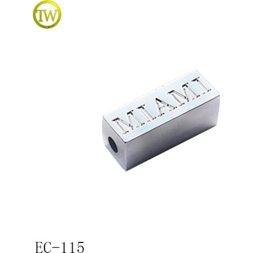 EC115 Wholesale column shape metal drawstring cord lock end stopper for coat